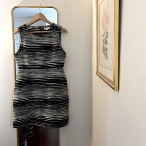 Tulle Anthropologie Lined Tweed Dress In Black White